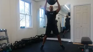 Medicine Ball Jumping Jack Press