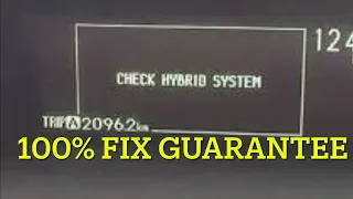 Check Hybrid System Fix GUARANTEED to your Toyota Prius in 1 minute!
