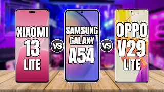 XIAOMI 13 LITE vs SAMSUNG GALAXY A54 vs OPPO V29 LITE