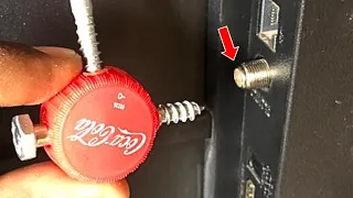 The most powerful Antenna in the World! Insert a screw into the TV and SEE WHAT HAPPENS