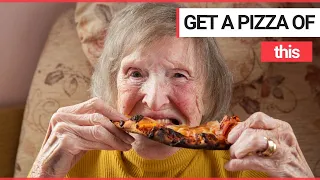 94 year old great-grandmother eats pizza for the FIRST TIME | SWNS TV