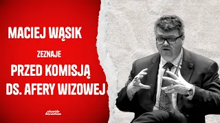 MACIEJ WĄSIK PRZED SEJMOWĄ KOMISJĄ DS. AFERY WIZOWEJ