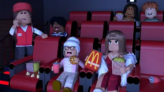 My Daughters Sneak Into The MOVIE THEATRE! *UNDERCOVER! HORROR FILM* VOICES Roblox Bloxburg Roleplay