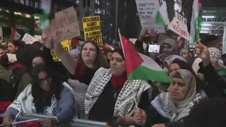 Pro-Palestinian demonstrators march in Manhattan