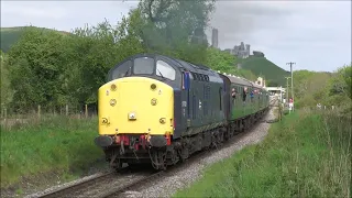 37703 departs Corfe Castle 7th May 2022