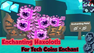 Enchanting Haxolotls For Tech Coins Enchant | Pet Simulator X