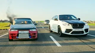 Как ОБОГНАТЬ МАЖОРОВ? ТУРБО ВАЗ 2108 против BMW X6M.