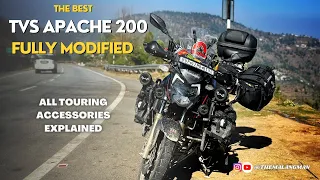 FULLY MODIFIED TVS Apache 200 4v | ALL TOURING ACCESSORIES & MODIFICATIONS Explained.