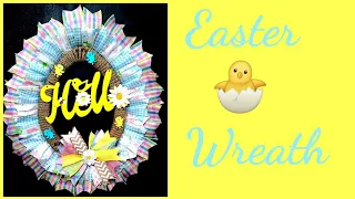 Easter Egg Farmhouse Wreath Dollar Tree Tutorial DIY Crafts Spring Decor Crafting With Ollie