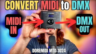 Convert MIDI to DMX and CONTROL YOUR LIGHTS Live - DoreMidi MTD1024