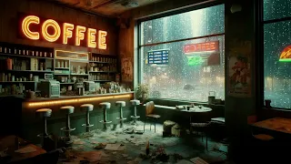 Lofi Cafe Radio - Rainy Dystopian Coffee Shop Ambience - Rain in Lo-fi Hip Hop Mix