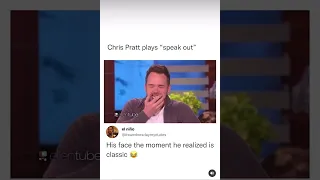 Chris Pratt playing speak out| Ellen