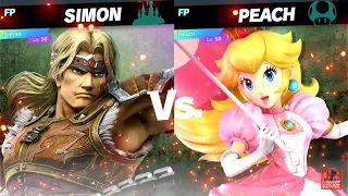 Super Smash Bros Ultimate Amiibo Fights Request #26141 Simon vs Peach