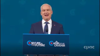 Erin O'Toole addresses supporters on election night – September 21, 2021