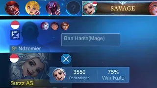 PLEASE MOONTON NERF SAJA HARITH ! HERO APA INI 1 VS 5 SAVAGE ! HARITH TOP 1 GLOBAL - MLBB