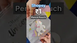 Shopsy ₹1 Pencil pouch |  Shopsy Jhatpat Deals product Unboxing | Poojastyles1 #ShopsyRe1sale #sale
