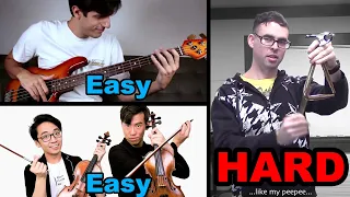 Actually...PERCUSSION is the Hardest Instrument (TwoSetViolin and Davie504 Roast)