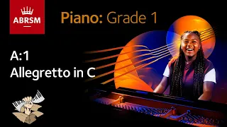 Allegretto in C / ABRSM Piano Grade 1 2023 & 2024, A:1 / Synthesia Piano tutorial