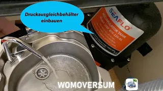 Einbau eines Druckausgleichbehälter zur Entlastung der Druckwasserpumpe im Wohnmobil⎮🚍🇩🇪👍