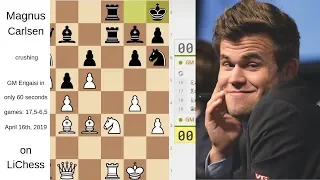 Magnus Carlsen - How to crush another GM in 1 minute only chess!