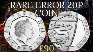 Rare Error 20p Coin in Circulation worth £90