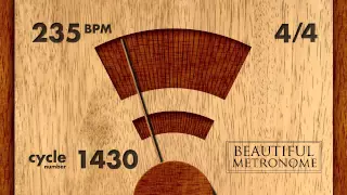 235 BPM 4/4 Wood Metronome HD