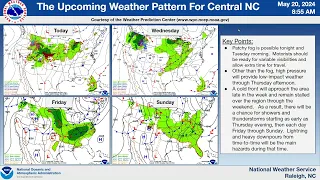 NWS Raleigh Routine Monday Briefing for Central NC - May 20, 2024