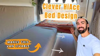 Practical Toyota Hiace Bed design - Full Tour