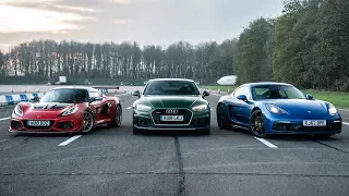 Lotus vs Audi vs Porsche | Drag Races | Top Gear