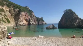 Visiting The Beautiful Giali Beach On The Island Of CORFU In GREECE