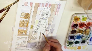 Watercolor speed painting by Nerea Pozo 05