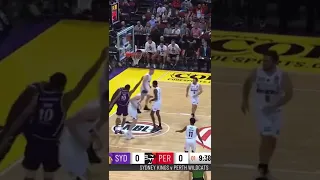 Xavier Cooks put back dunk vs Wildcats in the NBL