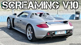 Porsche Carrera GT SCREAMING V10 Sounds! - Accelerations, Revs, OnBoard, Exhaust & More!