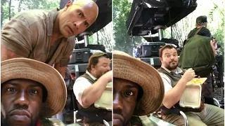 Kevin Hart, Jack Black & Dwayne Johnson | On The Set of Jumanji