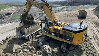 Caterpillar 390D Excavator Loading Mercedes And MAN Trucks - Pyramis Ate