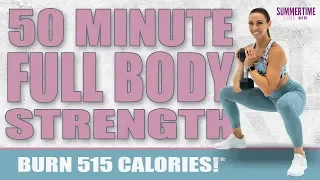 50 Minute Full Body Dumbbell Strength Workout! 🔥Burn 515 Calories!* 🔥Sydney Cummings