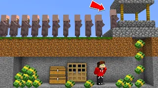 OKRADŁEM WSZYSTKICH VILLAGERÓW SUPER PUŁAPKĄ w Minecraft! NAJLEPSZA SUPER PUŁAPKA!