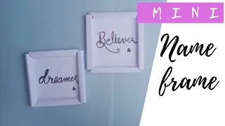 How to make a mini name frame with paper 🔲 // Creativity of Shikk #shorts