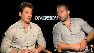 "Divergent" Interviews with Miles Teller and Jai Courtney!