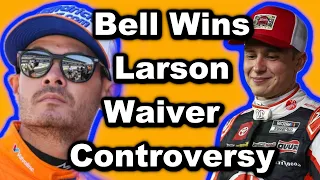 Bell Wins Larson Waiver Controversy Who Really Stopped the Race NASCAR Coke 600 Indy Double