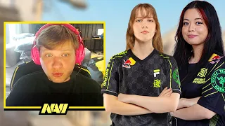 s1mple plays faceit with NIP female roster! | csgo