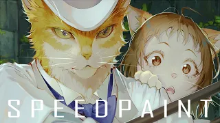 GHIBLI REDRAW (The Cat Returns) - Speedpaint by theCecile