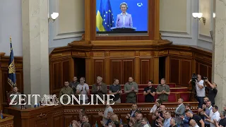 Ursula von der Leyen spricht vor dem ukrainischen Parlament