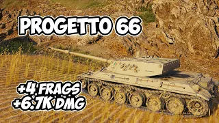 Progetto 66 - 4 Frags 6.7K Damage - The younger rhino! - World Of Tanks