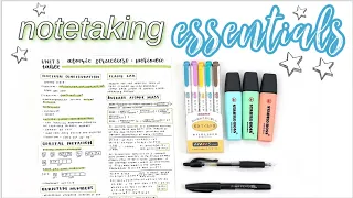 my notetaking essentials | affordable + practical