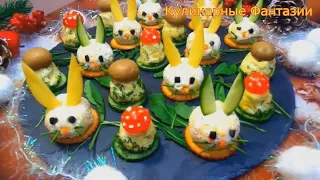 2 Adorable Snacks BUNNIES AND MUSHROOMS for EASTER!