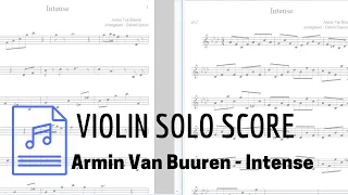 INTENSE - Armin Van Buuren | VIOLIN SOLO SCORE - PDF in the description box - OH, SHEET!