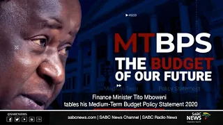 Finance Minister Tito Mboweni tables MTBPS 2020