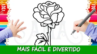 Como Desenhar Uma Rosa 🌹 Como Desenhar Uma Flor Bonita