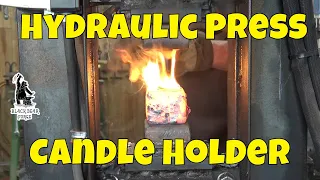 Forging a candle holder under the 24 ton hydraulic press